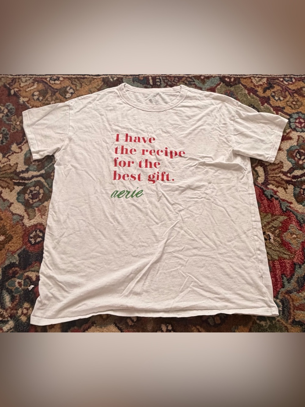 Aerie Y2K Christmas Holiday Graphic Tee Oversized XS